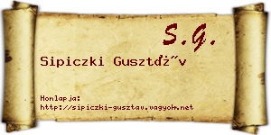 Sipiczki Gusztáv névjegykártya