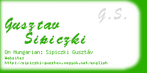 gusztav sipiczki business card